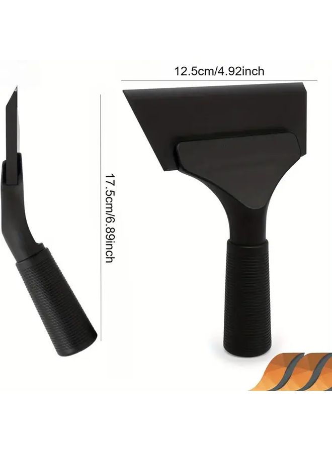 Black Heavy Duty Glass Squeegee Non Slip Base Ergonomic Handle Streak Free Cleaner - Image 4