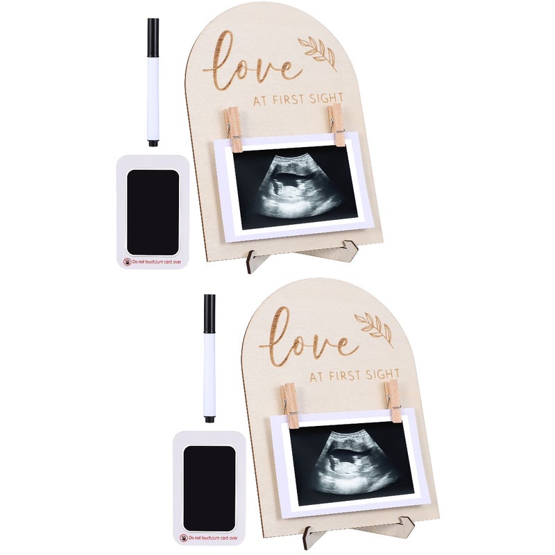 2pcs Picture Frame Sonogram Frame Baby Picture Frame Baby Shower Decoration Baby Nursery Decor - Image 1