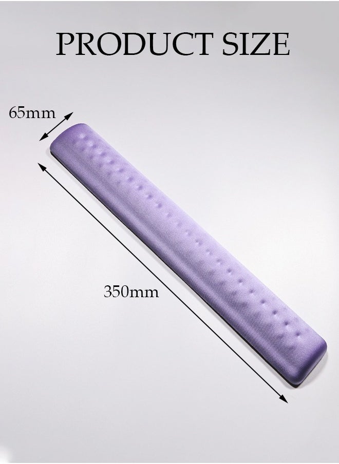DUNISO Wrist Rest Support For Mouse Pad & Keyboard Set, Ergonomic Mousepad Non-Slip Base, Soft Memory Foam Wrist Bar And Mouse Pad Purple (21*25*2.5cm/6.5*35*2.5cm)  - Image 3