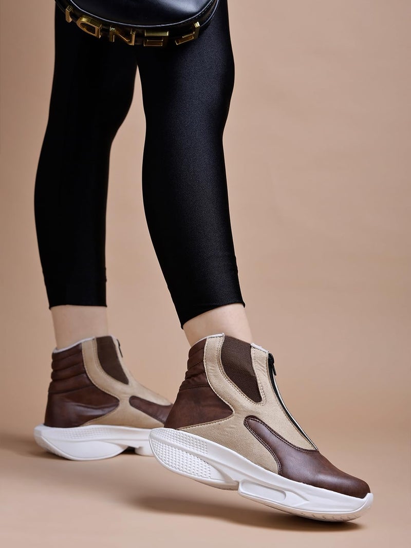 Shoetopia Women's & Girls Stylish Ankle Length Casual Boots with Zipper | Comfortable Slip-Resist Sole |  &  Leatherette Sneakers Boots - Image 2