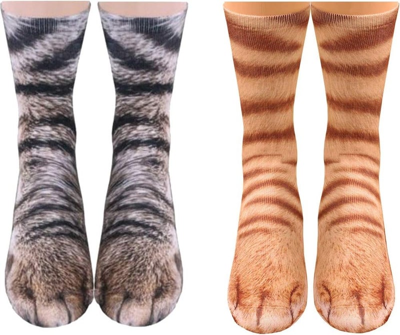 NDLBS Funny Christmas Gifts Novelty 3D Animal Paw Socks Stocking Stuffers for Adult Women Men Teens Gag White Elephant Gifts - Image 1