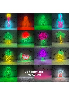 Generic LED Neon Light Creative Luminous Wall Decoration Bar Internet Celebrity Night Light Bedroom Room Atmosphere Light Ins Layout-Light Color:5v Neon Light (usb Interface Is Not Waterproof) - White + Pink Unicorn 30x29m  - Image 3