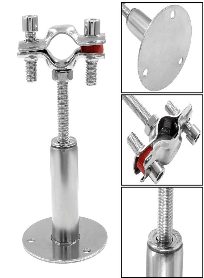 Hitefu 1/2 Inch 304 Stainless Steel Wall Mount Ceiling Pipe Supports with Screws, Adjustable Ceiling Mount Clamp Bracket Kit for Dia 19mm Diameter Pipes PVC Metal Water Pipe Tube Fitting, Set of 2 - Image 5