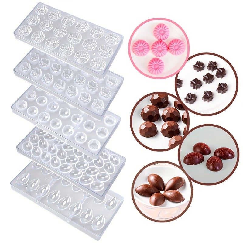 1pc Maple Leaf Plastic Chocolate Mold Non Toxic DIY Tool For Candy Soap Wax Resin Making Egg Bar Daisy Olive Diamond Shapes Easter Christmas Valentine Baking - Image 2
