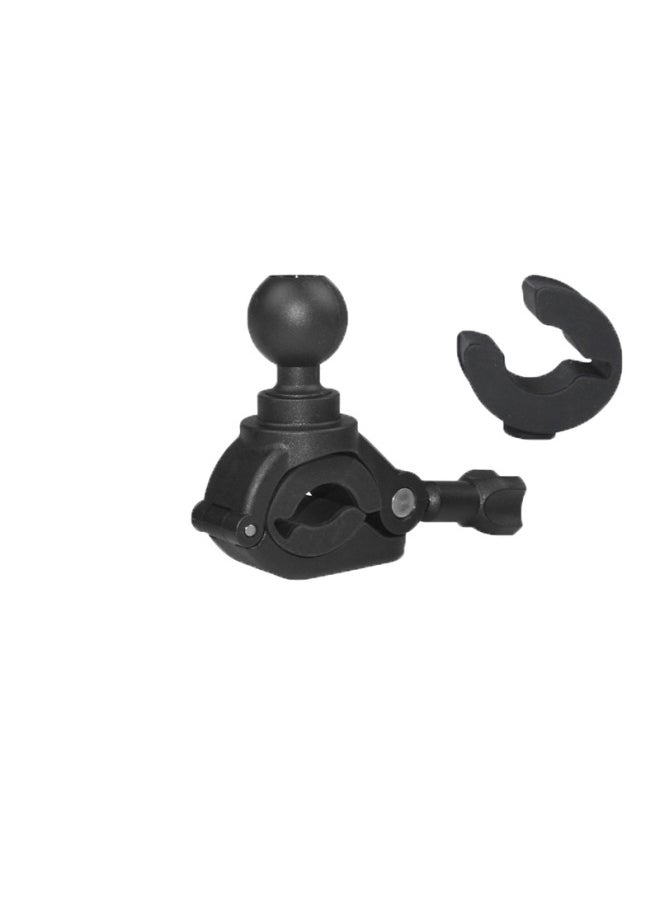 Generic One Inch Standard GoPro Sports Camera Universal Ball Head Mobile Phone Holder Motorcycle Powerful Clip Connection Accessories-Color:GP376-handlebar Clip (one Thin And One Thick Silicone)  - Image 1