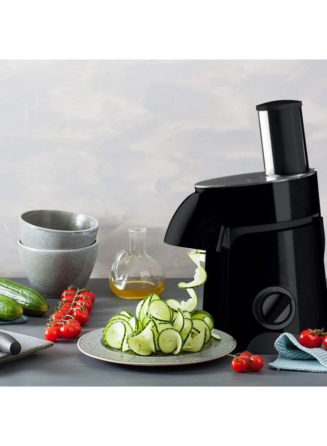 homix Durable 6-Steel Disc Blade Salad Maker 17 x 26.5 x 22.5 cm, SM01, Black - Image 2