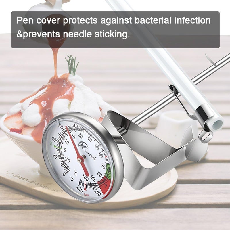 KT THERMO Instand Read 2-Inch Dial Thermometer,Best for The Coffee Drinks,Chocolate Milk Foam - Image 3