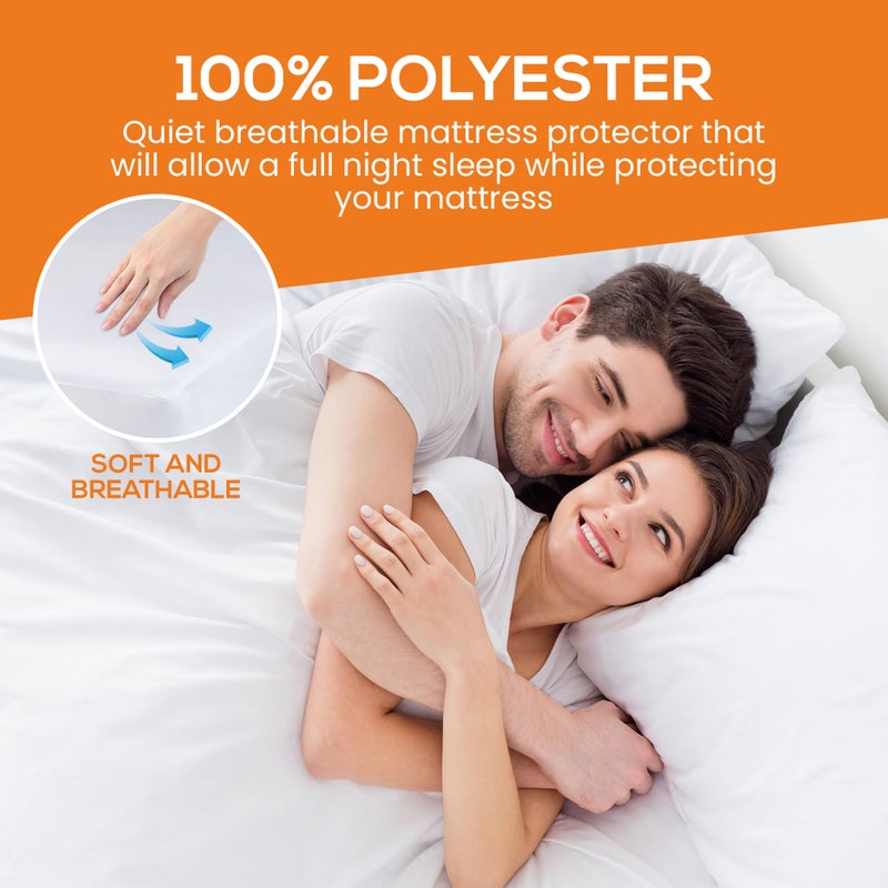 Guardmax Full Size (Futon) Mattress Protector - Premium Waterproof and Hypoallergenic Full Mattress Cover Fitted Sheet - Protects Against Urination  Perspiration  & Other Fluid Spills. - Image 5