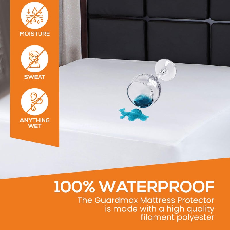 Guardmax Full Size (Futon) Mattress Protector - Premium Waterproof and Hypoallergenic Full Mattress Cover Fitted Sheet - Protects Against Urination  Perspiration  & Other Fluid Spills. - Image 2