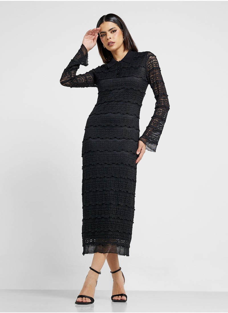 YAS - Collar Neck Dress - Image 1
