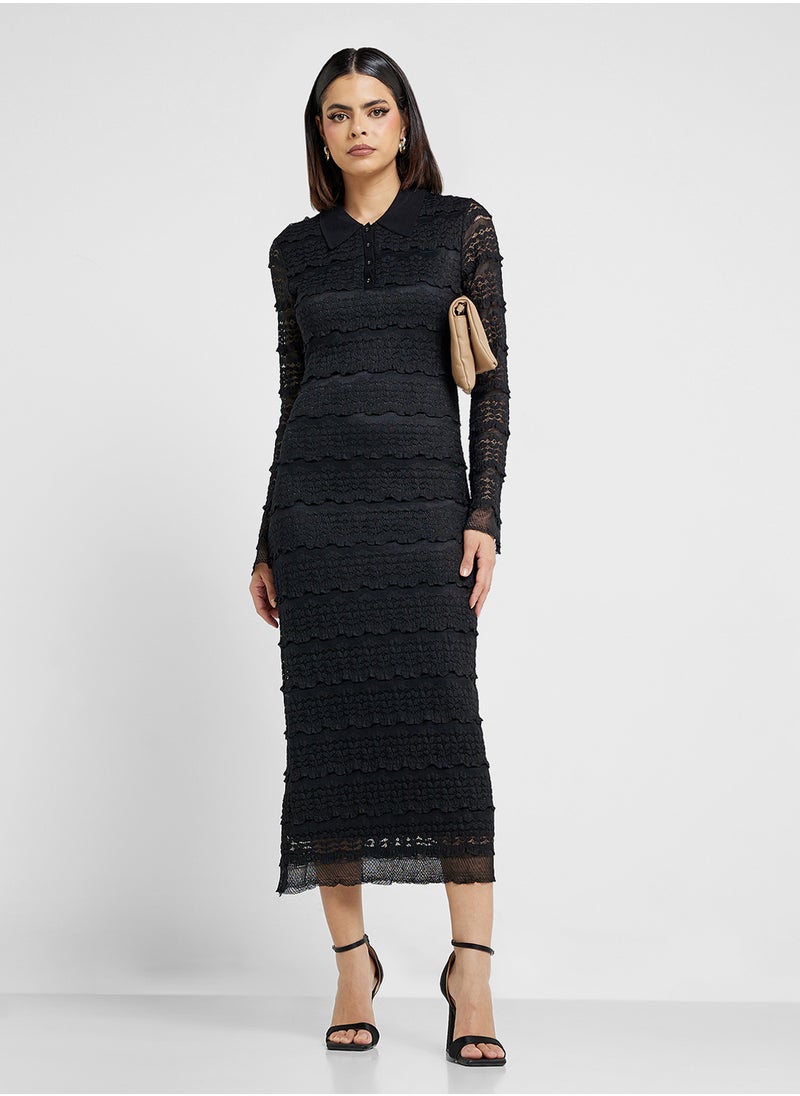 YAS - Collar Neck Dress - Image 1