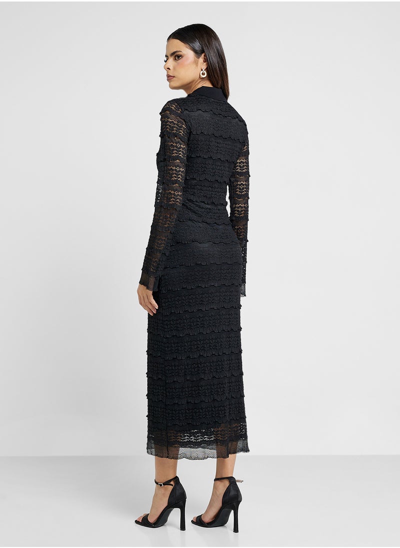YAS - Collar Neck Dress - Image 1