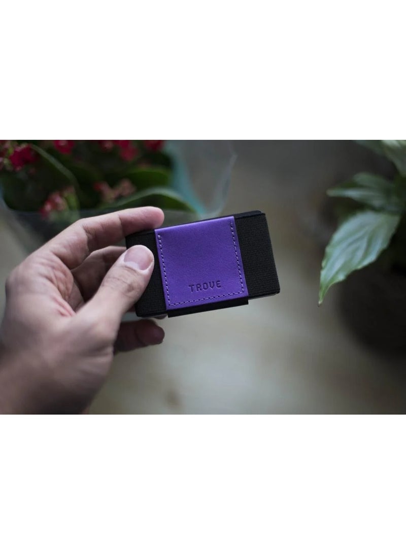 Trove Black and purple card wallet from Trove. - Image 3