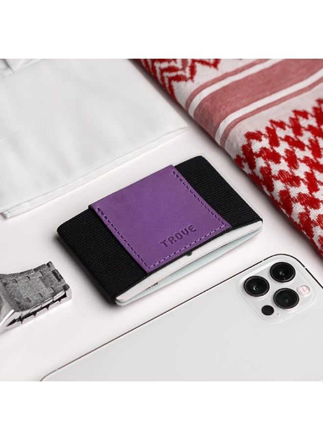 Trove Black and purple card wallet from Trove. - Image 4