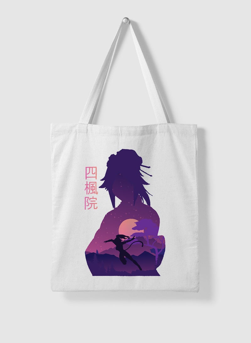 LOWHA Polyester Tote Bag with Shoulder Straps and Colorful Art Anime Pattern  - Image 3