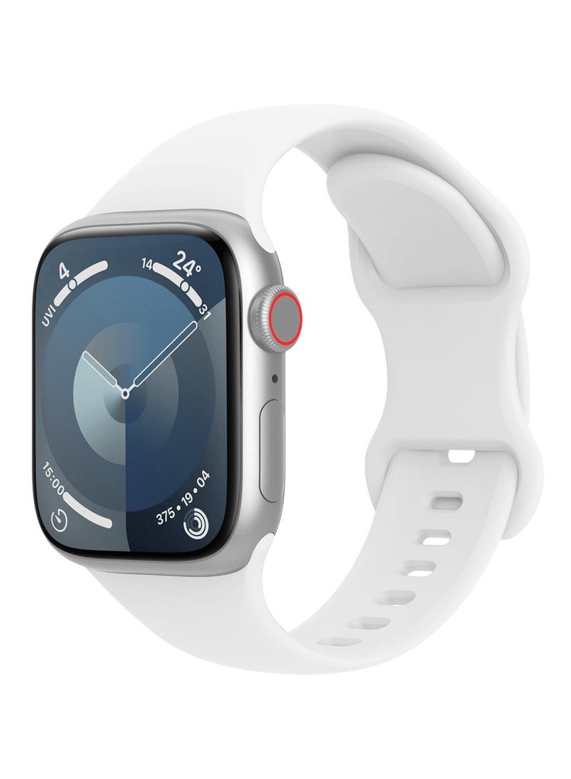 3 قطع حزام سيليكون لساعة Apple Watch SE (2024) GPS مقاس 40 مم باللون الأسود والأبيض والأزرق - Image 4