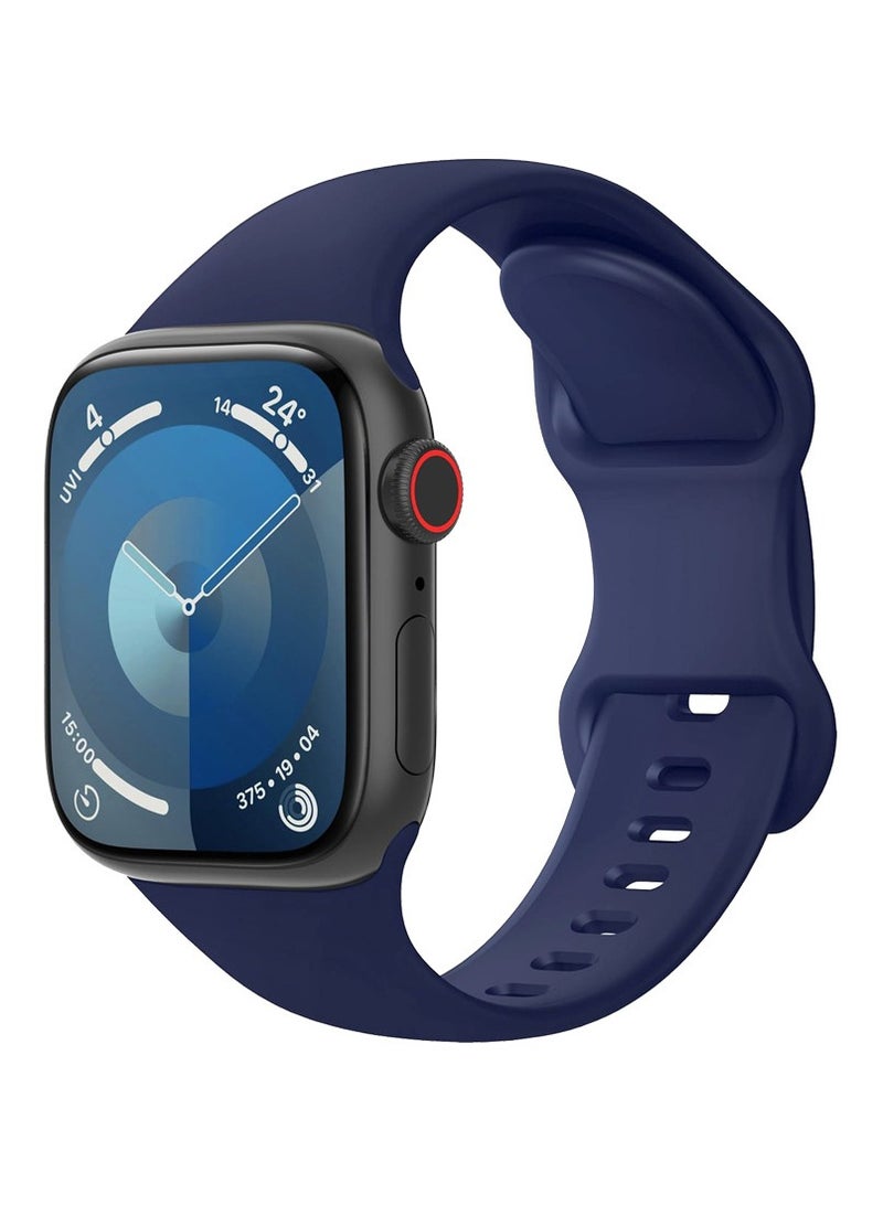 3 قطع حزام سيليكون لساعة Apple Watch SE (2024) GPS مقاس 40 مم باللون الأسود والأبيض والأزرق - Image 5
