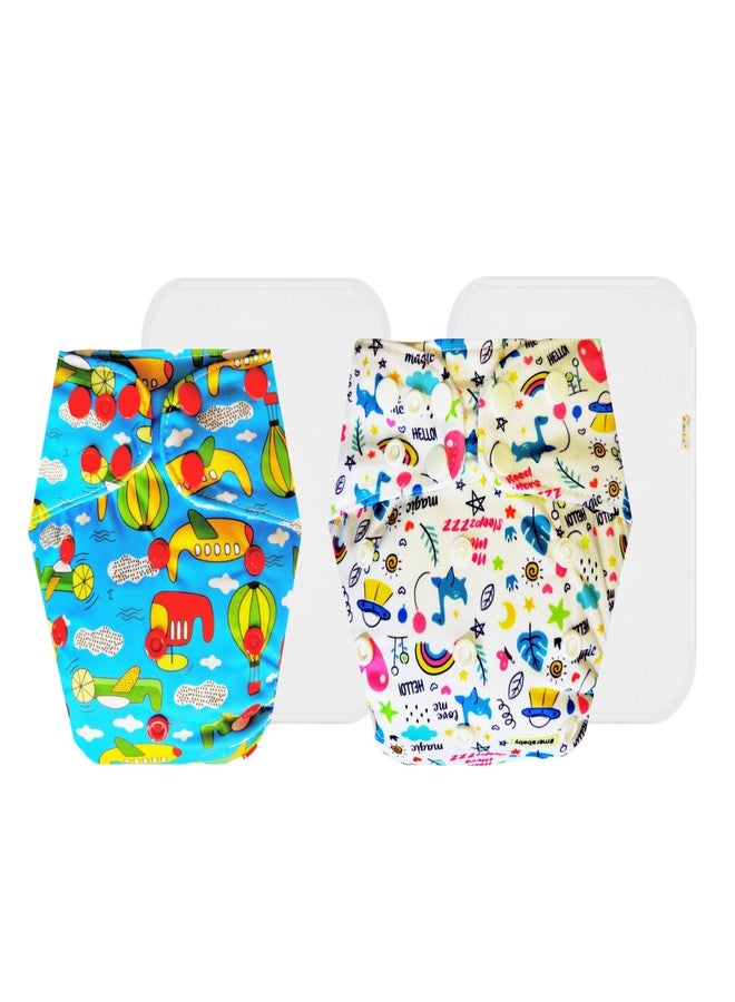 حفاضات دمبلدو القماشية الممتازة مع حشوة قطنية (عبوة من قطعتين) | ناعمة ولطيفة | تسمح بمرور الهواء | مناسبة للسفر | مصممة من قبل الأمهات | من 3 أشهر إلى 3 سنوات | للجنسين - Image 1