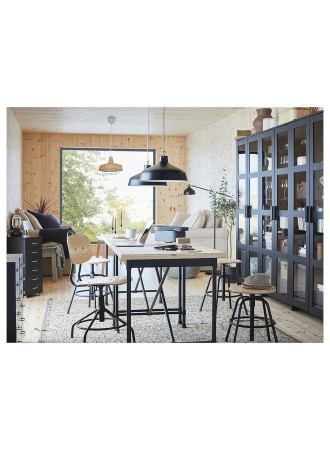 Zaboon Swivel chair, pine/black - Image 4