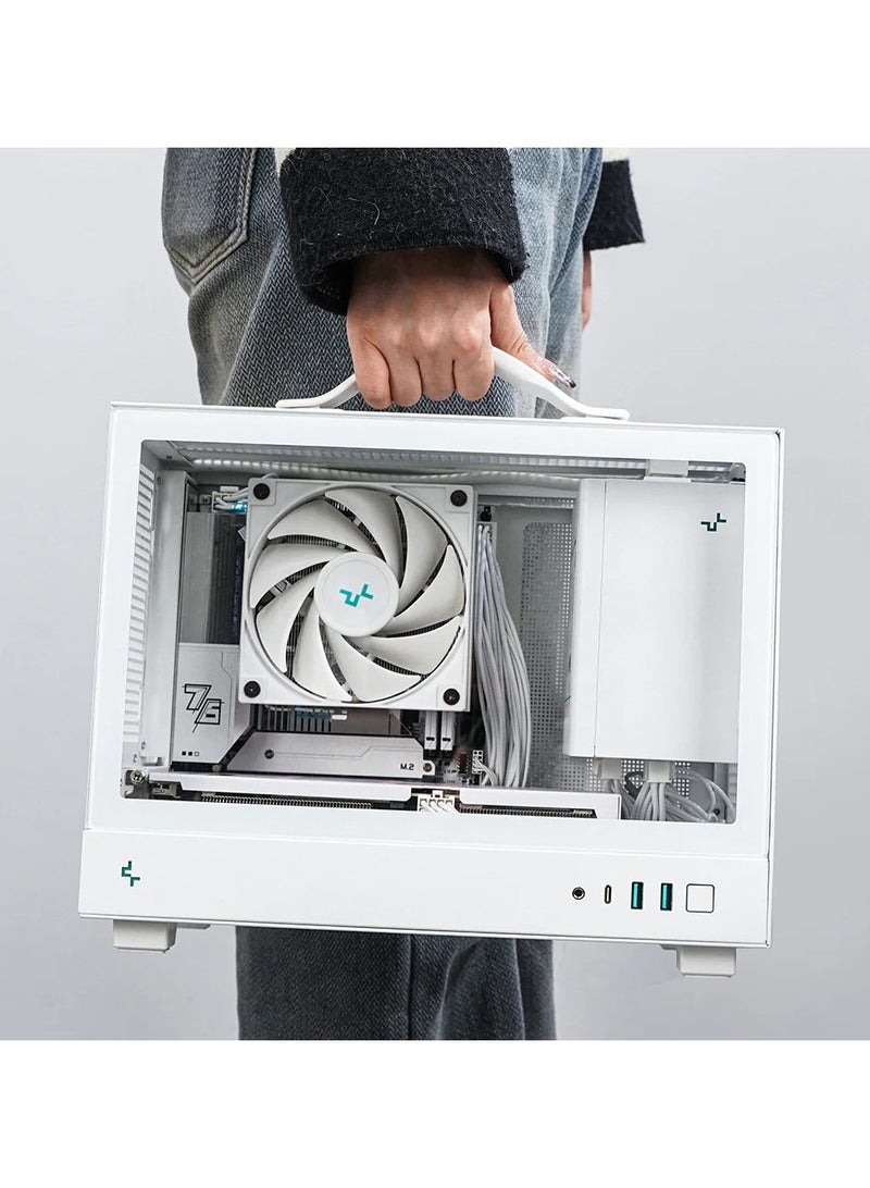 DEEPCOOL PORTABLE MINI BUDGET GAMING OR WORKSTATION ITX DESKTOP PC BLACK: AMD Ryzen 7 | GTX 1660 SUPER 6GB GRAPHICS | 16GB RAM | 1TB SSD NMVE/SATA | Windows 10 | WIFI BT READY white - Image 4