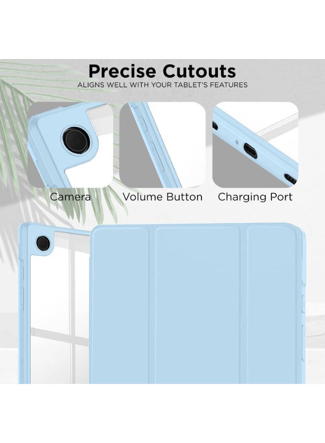 Cover for Samsung Galaxy Tab A9 Cover Case 8.7 inch, Hybrid Shell Cover Case for Samsung Galaxy Tab A9 Tablet Cover [SM-X110/X115/X117] with Transparent Back - Light Blue - Image 5