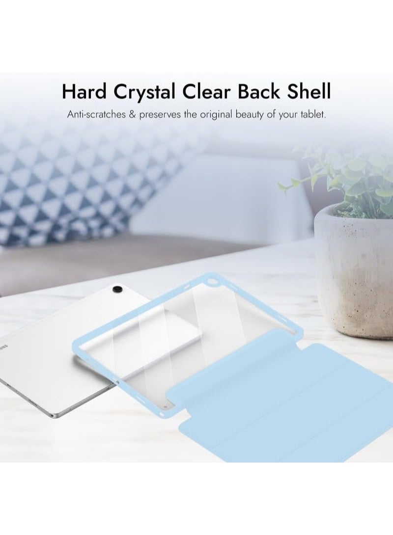 Cover for Samsung Galaxy Tab A9 Cover Case 8.7 inch, Hybrid Shell Cover Case for Samsung Galaxy Tab A9 Tablet Cover [SM-X110/X115/X117] with Transparent Back - Light Blue - Image 2