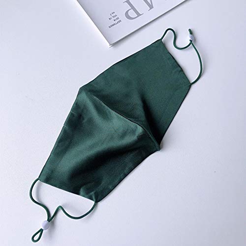 ROSEWARD 100 Mulberry Silk Face Adjustable Mask with Filter PocketGreen - Image 5