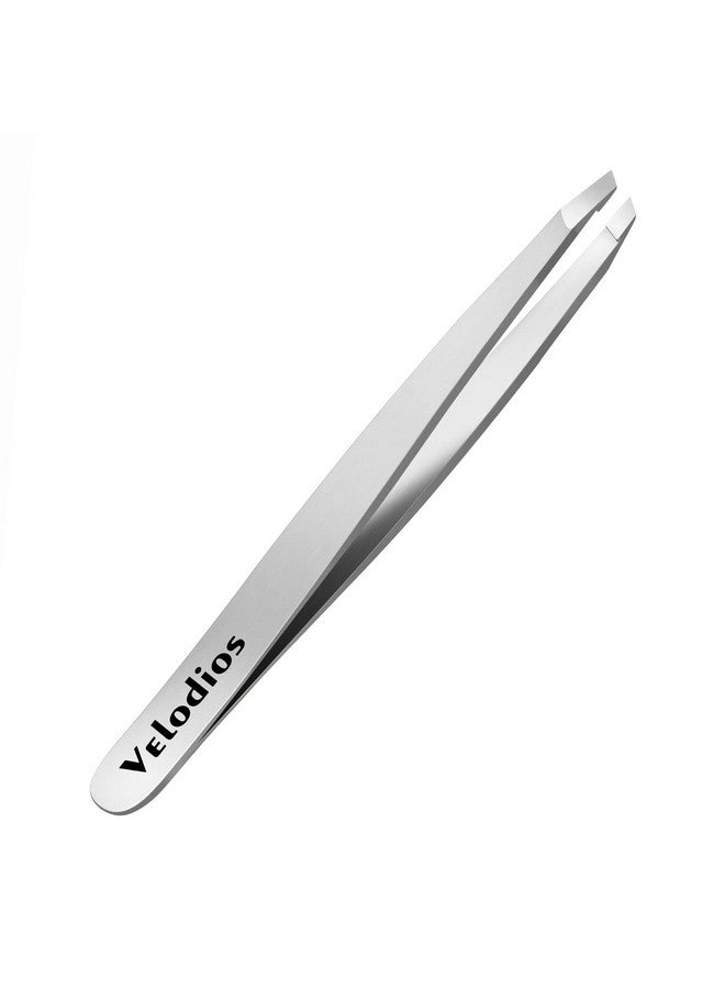 Velodios Professional Grade Slant Tweezers,Best Tweezers For Eyebrow, Facial Hair,Chin Hair And Ingrown Hair Removal, Premium Stainless Steel Slant Tip Tweezers For Women - Image 1