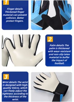 Generic Goalkeeper Gloves Soccer Gloves Finger Support Youth Soccer Gloves Kids Youth Soccer Goalkeeper Gloves - Suitable for Soccer, Goalkeeper, Goalkeeper Training Gloves Equipment  - Image 4