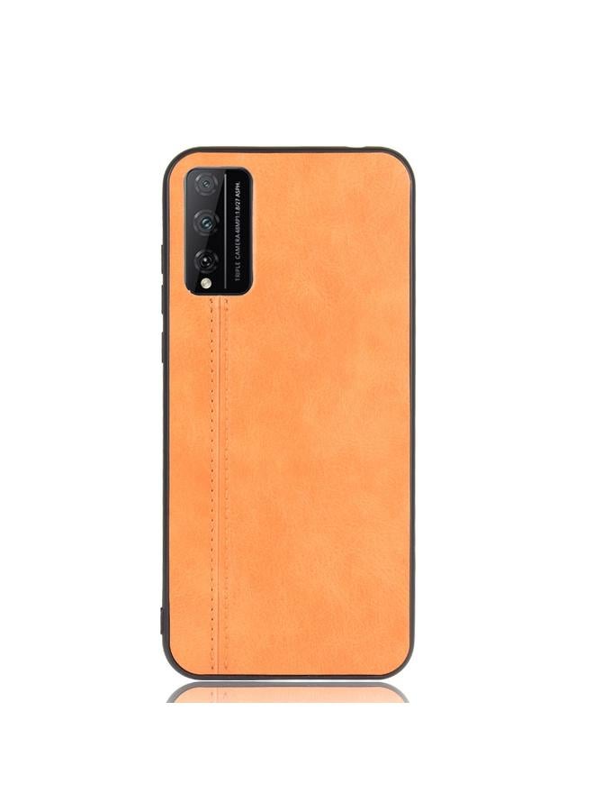 زبون جراب لهاتف Huawei Honor Play 4T Pro مقاوم للصدمات بنمط جلد البقر المخيط من مادة PC + PU + TPU - Image 2