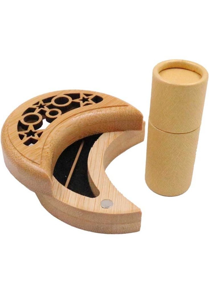 Bakhoor BoSidin Bakhoor BoSidin – Mini Incense Gift Box Moon Design Wooden Burner – A26S  - Image 3