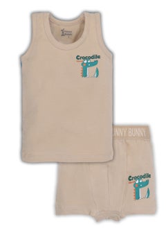 Funny Bunny Pack of 3 Cotton Tank Top Undershirts and Boxer Set for Boys  - Image 2