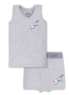 Funny Bunny Pack of 3 Cotton Tank Top Undershirts and Boxer Set for Boys  - Image 3