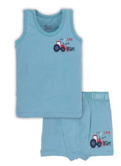 Funny Bunny Pack of 3 Cotton Tank Top Undershirts and Boxer Set for Boys  - Image 4