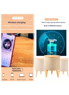 Nourest 3 in 1 Stylish Side Table with Built-in Wireless Charging and Speaker  - Image 4