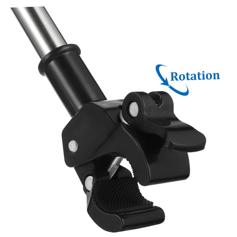 4 Pcs Black Bike Flag Pole Holder Mount For Motorcycle Telescopic Handlebar Accessory - Image 4