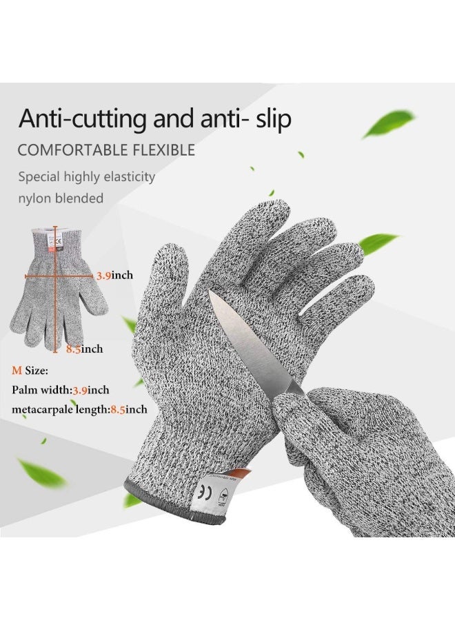 Knife with Premium Quality Wood-Handle 5-Leve Protection Food Grade Shucking Knife and Gloves Oyster Shucking Kit - Image 4