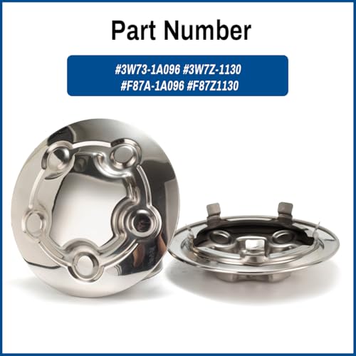 GTOWNWORKS Wheel Center Cap for Ford Crown Victoria Ranger Taurus PI Explorer PI 1988-2020 17" Rim Hubcap Covers PN: 3W73-1A096 3W7Z-1130 F87A-1A096, 4 PC, Chrome - Image 3