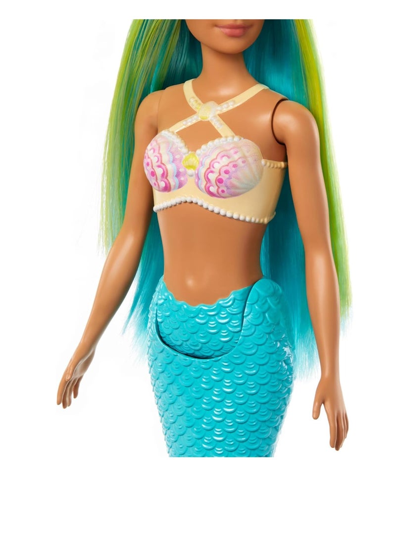 Barbie Mermaid Dolls with Colorful Hair, Tails and Headband Accessories - Image 5