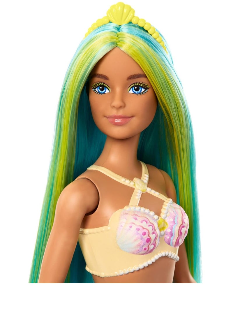 Barbie Mermaid Dolls with Colorful Hair, Tails and Headband Accessories - Image 4