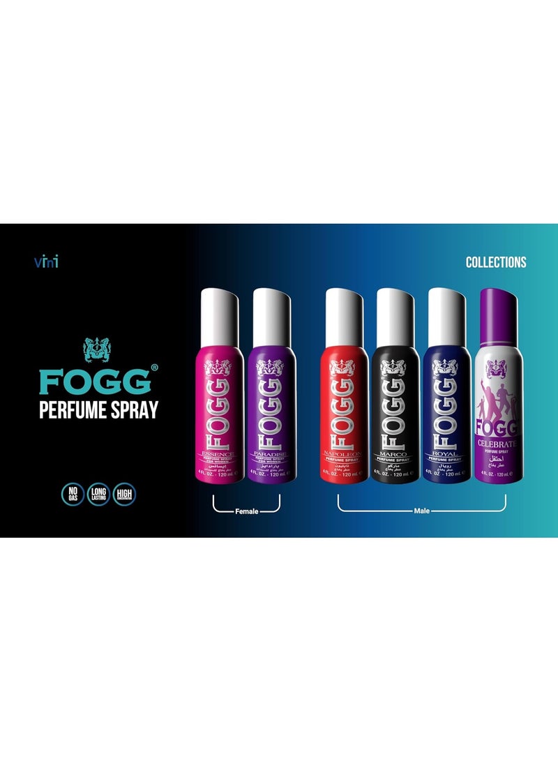 FOGG Napoleon Perfume Body Spray (120ml) - Long-Lasting Fresh Fragrance - No-Gas Formula - Powerful & Bold Scent for Men - Image 4