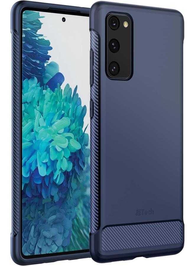 جي تيك جراب رفيع لهاتف Samsung Galaxy S20 Fe 5G مقاس 6.5 بوصة مع غطاء هاتف رفيع ممتص للصدمات وتصميم من ألياف الكربون باللون الأزرق - Image 1