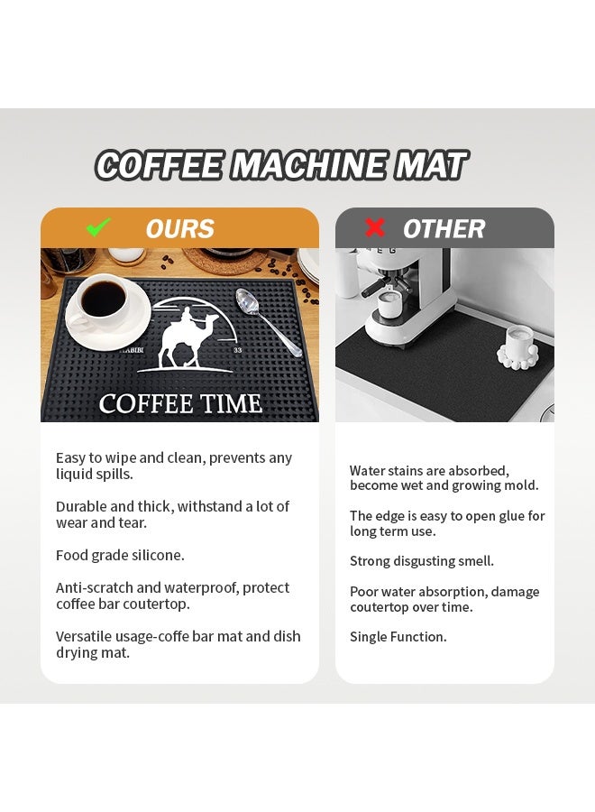 45×30CM Thick Coffee Mat, 3D Printed Coffee Bar Mat, Non-Slip Table Mat, Waterproof Drink Coaster, Suitable for Kitchen, Café, Office, and Breakroom  - Image 4
