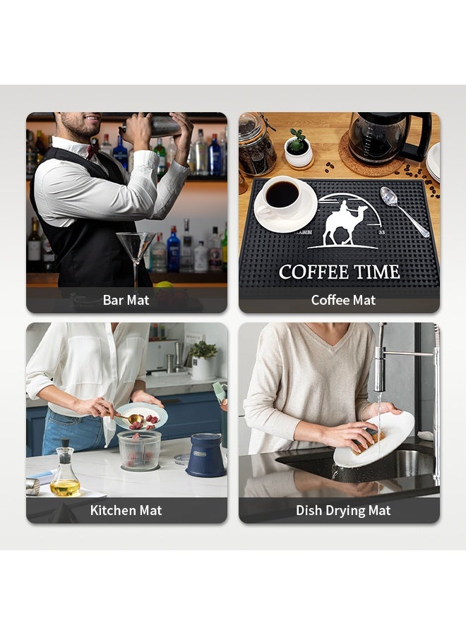 45×30CM Thick Coffee Mat, 3D Printed Coffee Bar Mat, Non-Slip Table Mat, Waterproof Drink Coaster, Suitable for Kitchen, Café, Office, and Breakroom  - Image 5