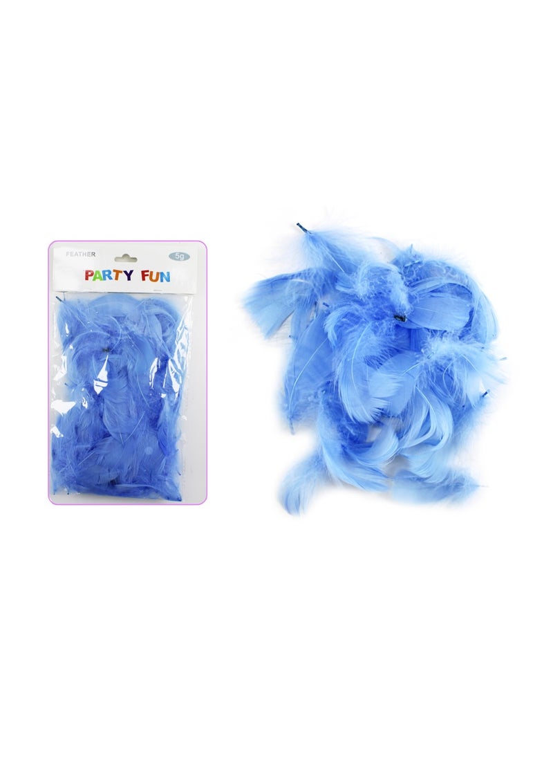PARTY FUN - Feather Confetti - 5g Serene Blue Color Elevate Your Celebrations with Tranquil Elegance - Image 1