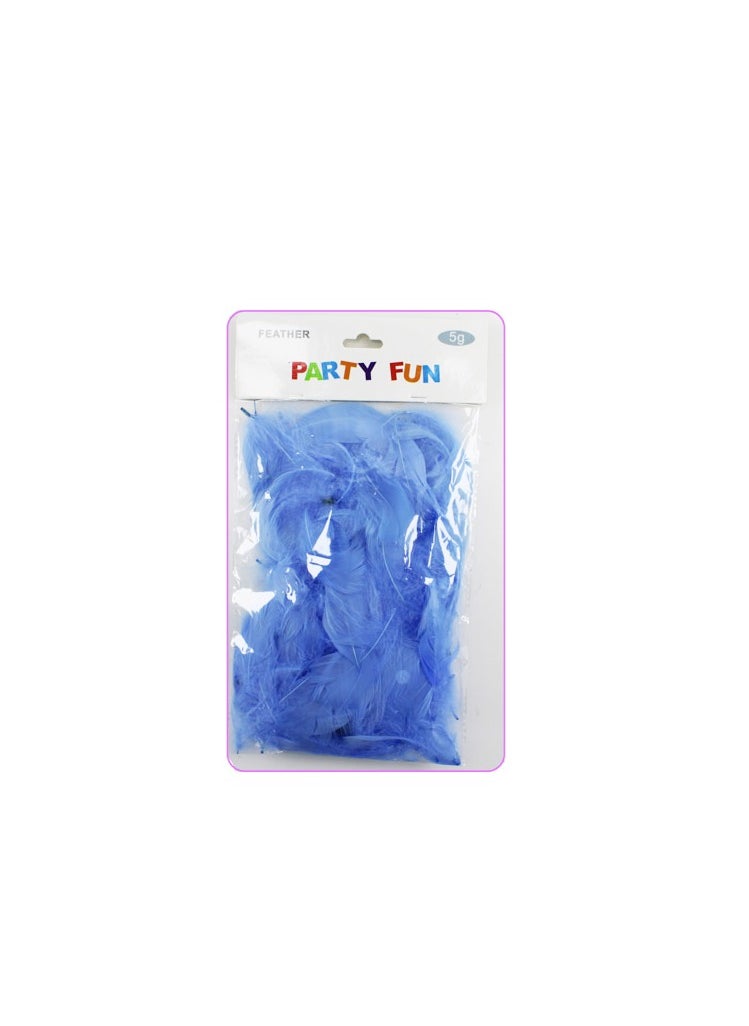 PARTY FUN - Feather Confetti - 5g Serene Blue Color Elevate Your Celebrations with Tranquil Elegance - Image 1