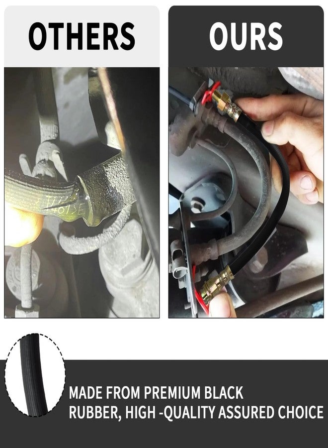 MuRealy Premium 18-Inch Rubber Brake Hose - Flexible Brake Line, 3/8"-24 External Thread to 3/8"-24 Internal Thread, High Strength and Easy to Install Hydraulic Hose - Image 5
