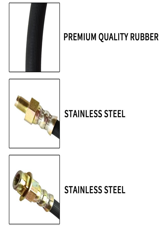 MuRealy Premium 18-Inch Rubber Brake Hose - Flexible Brake Line, 3/8"-24 External Thread to 3/8"-24 Internal Thread, High Strength and Easy to Install Hydraulic Hose - Image 4