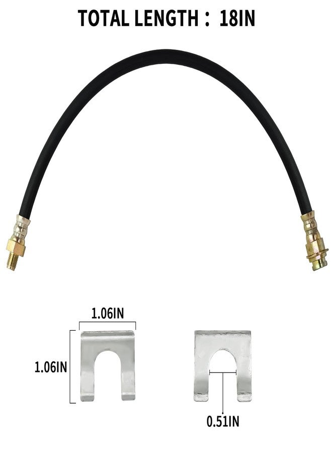 MuRealy Premium 18-Inch Rubber Brake Hose - Flexible Brake Line, 3/8"-24 External Thread to 3/8"-24 Internal Thread, High Strength and Easy to Install Hydraulic Hose - Image 3