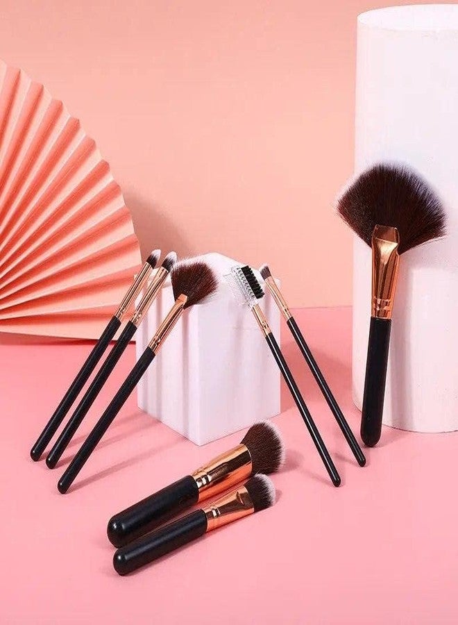 HEYOL Mini Makeup Brush Set with Case, Face And Eyeshadow Makeup Brush Kit Travel, Synthetic Bristles Cosmetic Brush Set for Powder Blending Blush Eyeshadow Lipstick (Set Of 8) - Image 1